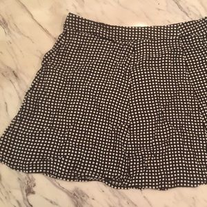 Checkered black and white mini skirt